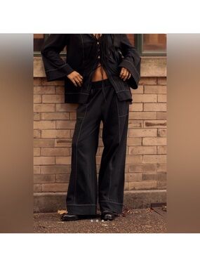 Free People Strada Pant Set in Black
